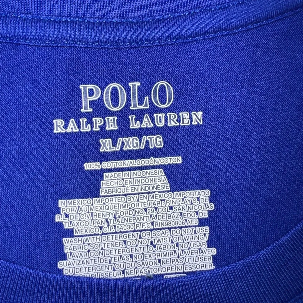 NWT Polo Ralph Lauren T Shirt Men's Sz XL Royal Blue Orange Pony Embroidered Tee